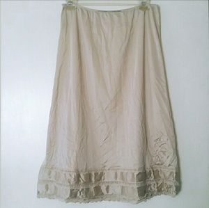 Satin Slip Skirt L